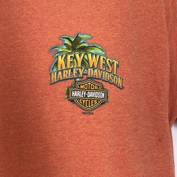 Harley Davidson - Key West Conch Republic Palm Tree & Pelicans Harley T Shirt LG - Picture 2 of 8